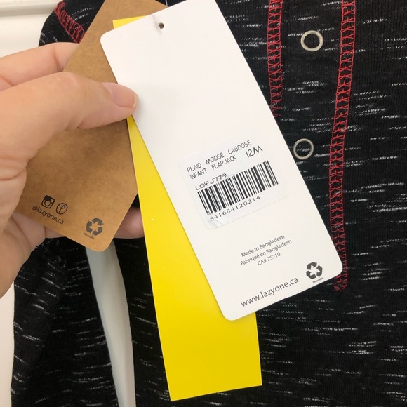 NWT Lazy One Plaid Moose Caboose Flapjack Union Suit - Picture 9 of 11